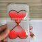 New arrival 3D Heart-Shaped quikcksand phone case, transparent Soft TPU mobilephone cover for iphone 6/6s