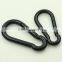 Steel strong black swivel carabiner snap hook