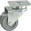 Small swivel TPR double wheel caster