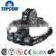 Super bright Aluminum head lamp XML t6 3 led headlamp