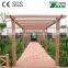 Easy install WPC pergola from China, waterproof WPC materials,, anti-UV, with steel insert