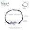 New design Korean wax cord silver alloy simple bracelet Valentine gift wholesale