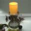 different height plastic led candles set with flickering