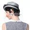 Grey And Black Sinamay Straw Hat
