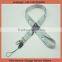 Nylon Material cheap custom lanyard grey printed Lanyards