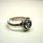 Clear Quartz Facet 925 Sterling Silver Fashion Ring,Checker Cut White Gemstone Ring, Designer Oxidized Silver Handmade Jewellery