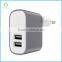 Wholesale Travel AC Adapter 2.4A EU/UK Plug Dual USB Wall Charger