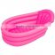safe pvc inflatable baby bath pool,Girls travel air baby bath tub in pink