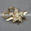 Rhinestone round pierced leaf metal decorative shoe clips&metal buckels for dress