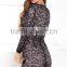 Long sleeve deep V enck lace dress bodycon style fashion lady dress