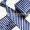 Fashion Stripe Microfiber Mens Tie Handkerchief Cufflink Sets                        
                                                Quality Choice