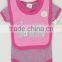 new style pink stripe baby clothes with lovely cartoon kids clothes online