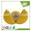 Round plastic clock yellow color alarm clock