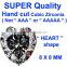 SUPER QUALITY HAND CUT CUBIC ZIRCONIA / CZ HEART SHAPE CZ STONE 8 X 8 MM SIZE SYNTHEETIC GEMS ( FAKE DIAMOND NOT MACHINE CUT )
