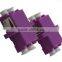 purple LC Duplex OM4 Fiber Optic Adapter/mm om4 lc fiber optic adapter