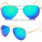 hot selling polarized colorful bamboo sunglassess accommodate all head sizes