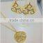 Stainless Steel newest style laser cut patterns with beartiful sand blast earring