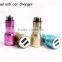 2016 hot sell dual USB Car charger car usb charger with high quality fast feed car charger