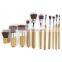 Professional 11pcs Wood Cosmetic Make Up Brushes Set Face Powder For Bobbi Brown