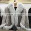 new arrival knitted natural mink fur shawl for women
