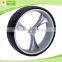garbage bin wheel double 8 inch lawn mower garden cart plastic wheel