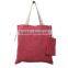 Drawstring Shopping Jute Bag with Strap Handle and Attached Coin Purse