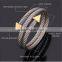 2016 Hot Selling Cable Cable Stainless Steel Wire Bangle women Jewelry Silver Multilayer Bracelet