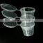 1 oz Hinged Clear Round plastic Sauce Cups with Lids 25ml