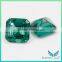 Gemstone Processing High Quality 11*11mm Russian Synthetic #22 Green Emerald Square Cut Nanosital