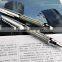 high quality advertising silver name branded woven metal pen