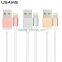 Genuine IOS9 USMAS MFI USB Cable for iPhone 6S Plus iPad iPod Metal MFI CABLE 100cm 2.4A High Speed Charge Data Sync Metal Cable