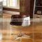 Aluminum Replica Living Room Leather Chair/Brown Leather Living Room Leisure Chair