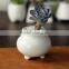 2016 new design small glazed chinese ceramic white flower pot