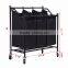 VIVINATURE Heavy Duty 3Bag Laundry Sorter Cart With Chrome Plating Process