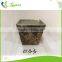 China Supplier Decoration Wooden Design Outdoor Garden Metal Bark Flower Pot for 2017 Square Metal Bark Flower Pot