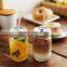 Haonai wholesale promotional food storage embossed ball glass mason jar with lid