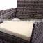 Modern 4 piece conversation mixed gray wicker garden sofa set