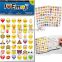 Hugs and Kisses Pack of 288 Waterproof Removable Emoji Stickers