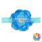 fashion baby hair accessories crochet band with flower baby elastic headband