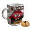 easy carry ceramic biscuit cookie holder mug, solid color glazed promotional gifts mug