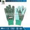 Drill cotton garden glove with PVC dots/garden glove/working glove
