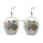 Halloween light up holiday skull pierced led earrings