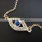 rhinestone paved hamsa hand fatima hand evil eye charm bracelet high quality goldfill chain bracelet