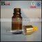 10ml amber dropper bottle aluminum dropper glass dropper bottle 10ml essential oil bottle