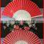 Red color bamboo wedding fan wholesale