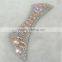 20116 white rhinestone pu leather shoe upper for sandal