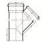 HIGH QUANLITY SKEW TEE WITH SOCKET OF PVC GB STANDARD EXPANDING FITTINGS FOR DRAINAGE WITH GASKET