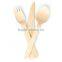 2017 Customize Packing Travel Cutlery Set Disposable Wooden Cutlery