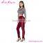 drop shipping cheap red wine long sexy gym ladies tights