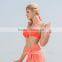 2015 summer new arrival fission packed three pieces women sexy solid color beach swimsuit